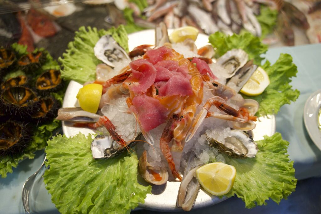 Plateau de fruits de mer crus